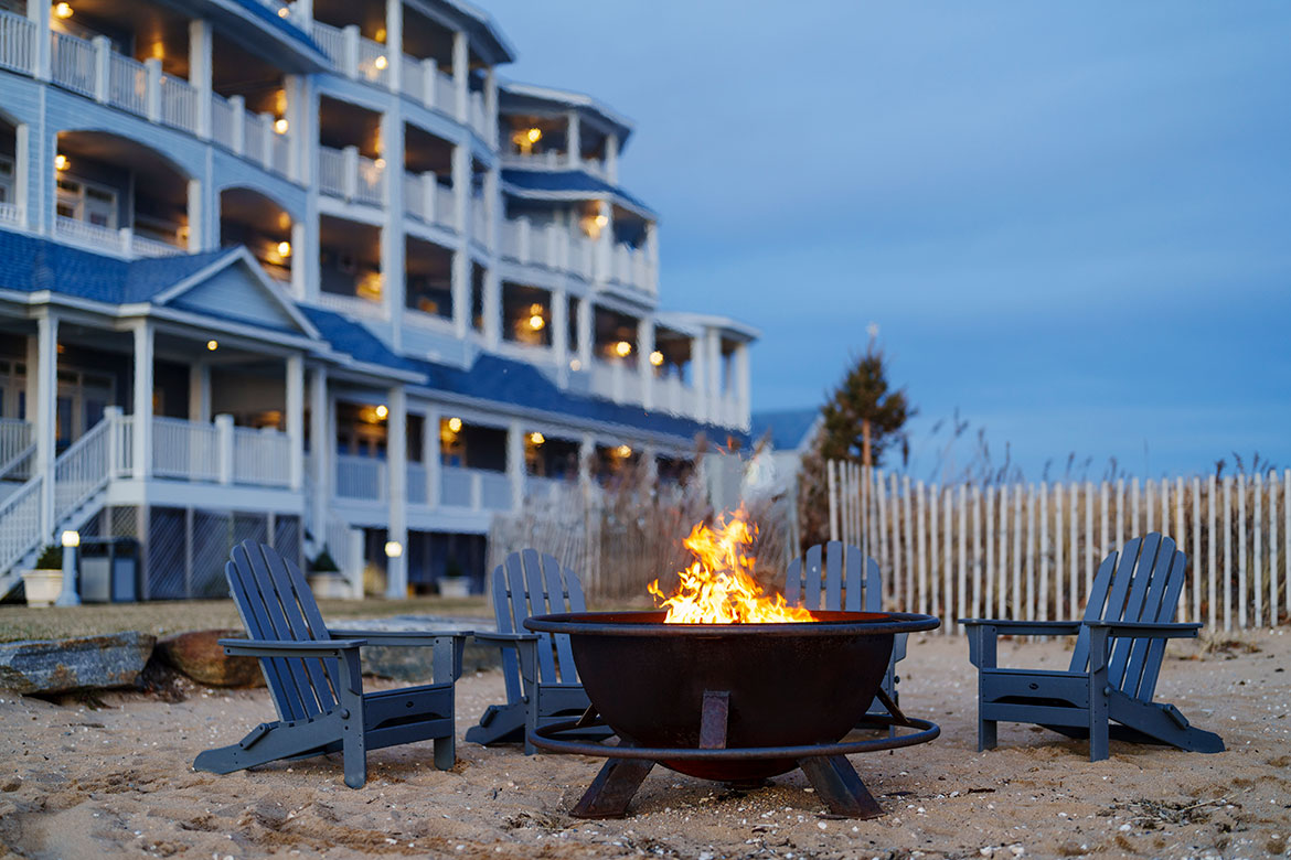 firepit on the beach