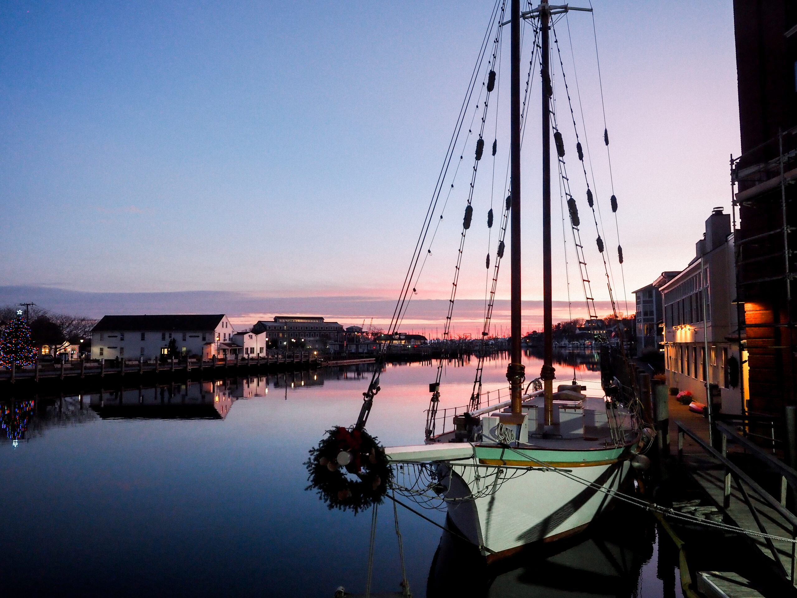boat on Mystic River, CT